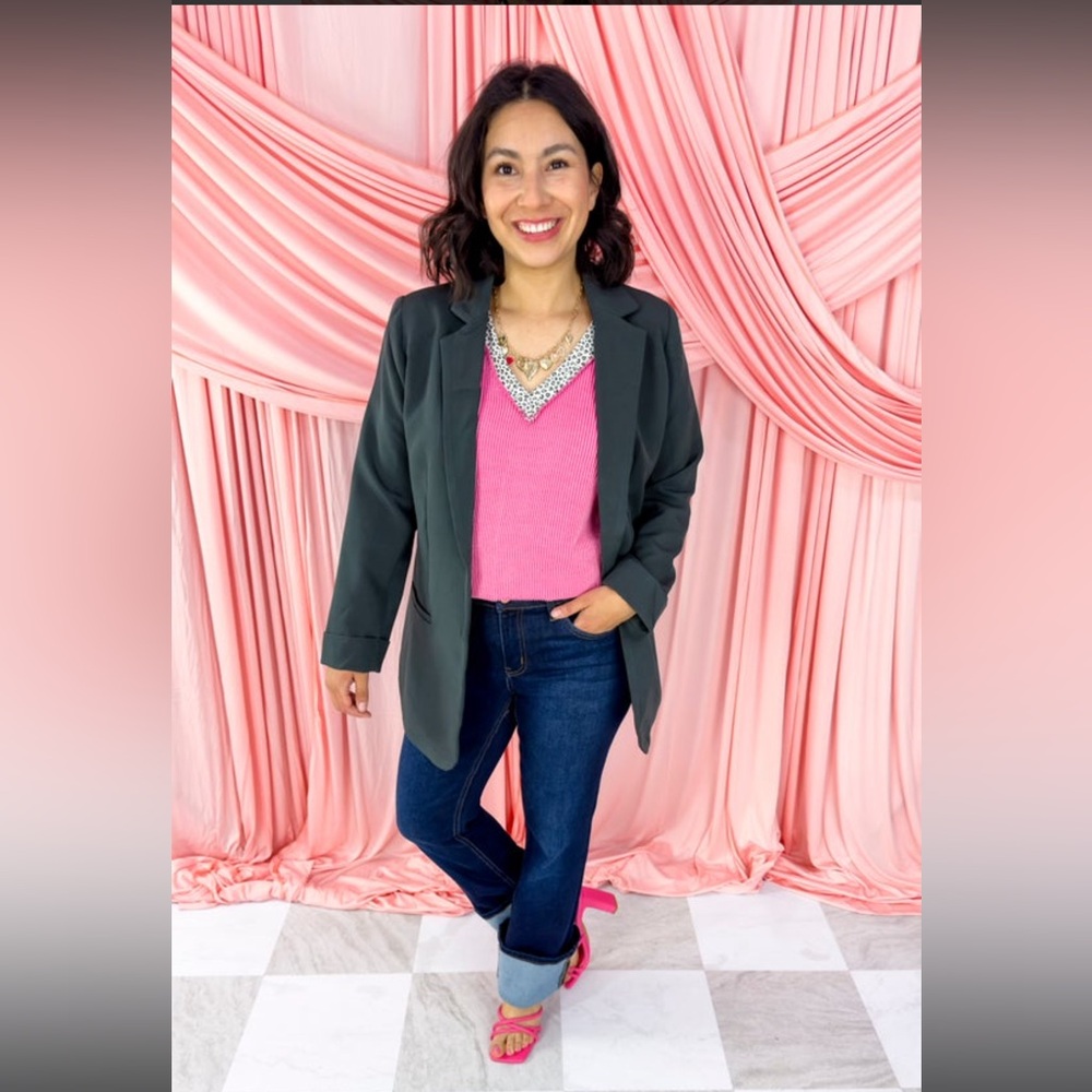 W’s New Charcoal Gray Blazer, size M